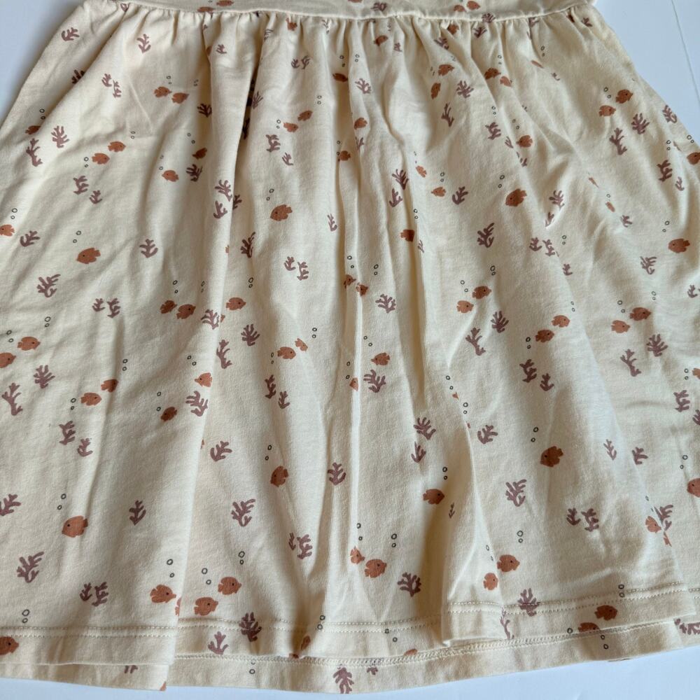 Rylee and Cru Angelfish Girls Dress Cream Ocean Neutral Cotton 6-7 - Picture 3 of 9